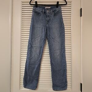 Levi Strauss & Co - 314 Shaping Straight Blue Stretch Jeans With Pockets